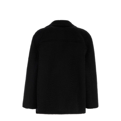 Black Mohair And Wool Coat