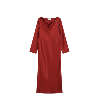 MAYFEYR - Loulou Studio - Zoya Dress In Red Silk Twill - ZOYASIRE