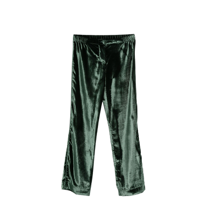 Velvet High-Waisted Trousers