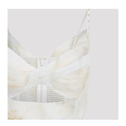 Floral Applique Flared Dress