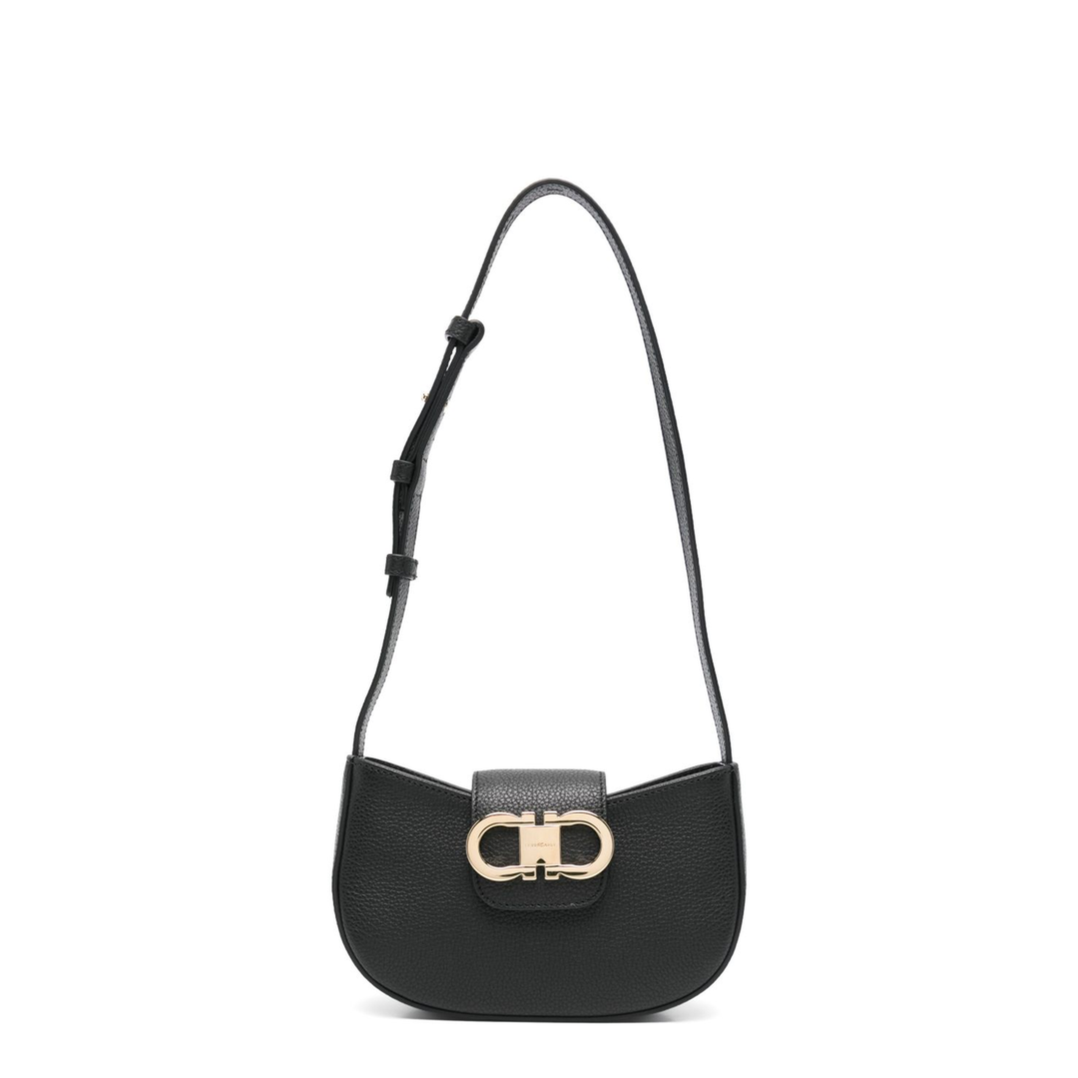 Minibag Double Gancino Small Leather Goods Black