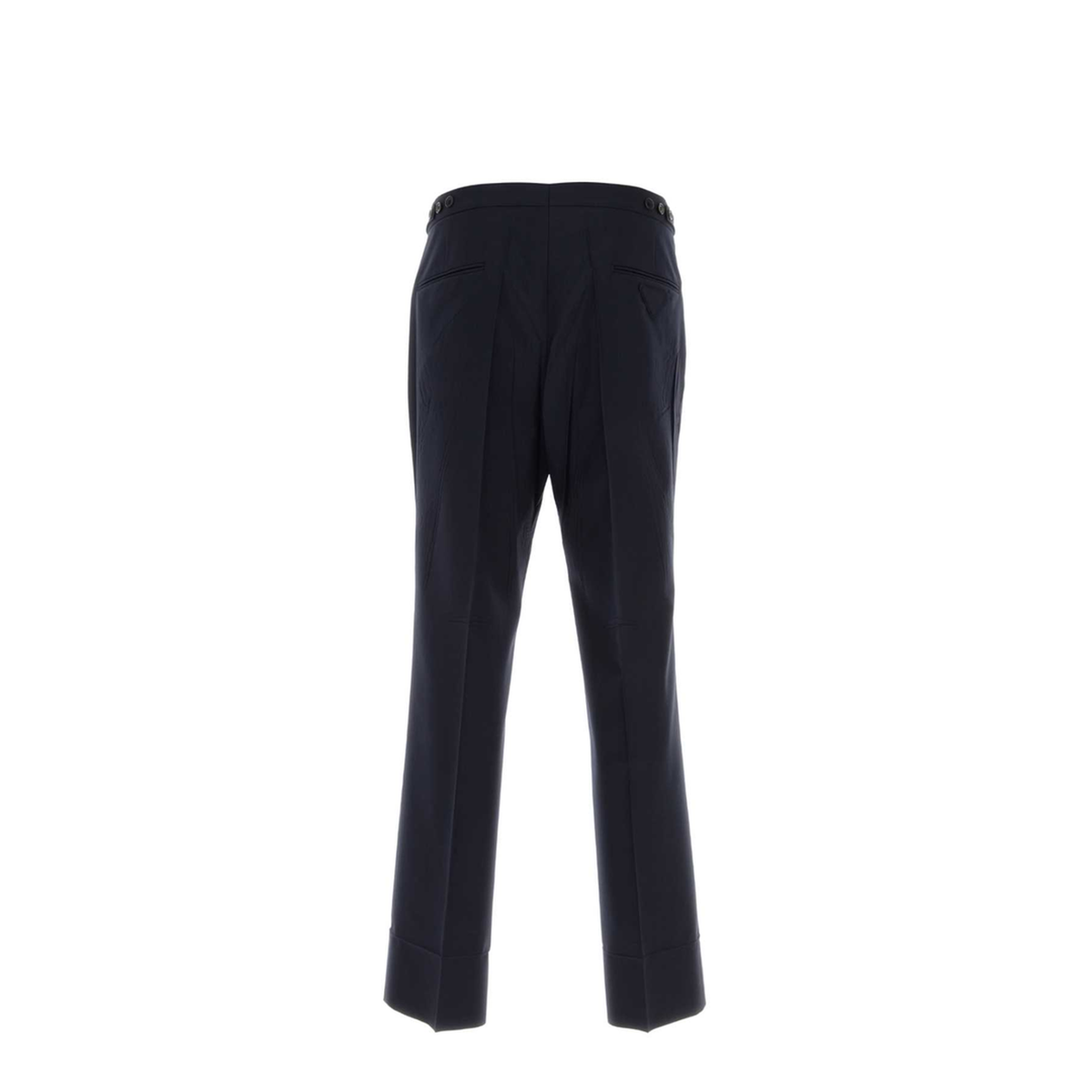 MAYFEYR - Prada - Navy Blue Wool Blend Pant - UP0422SOOO17LKF0008