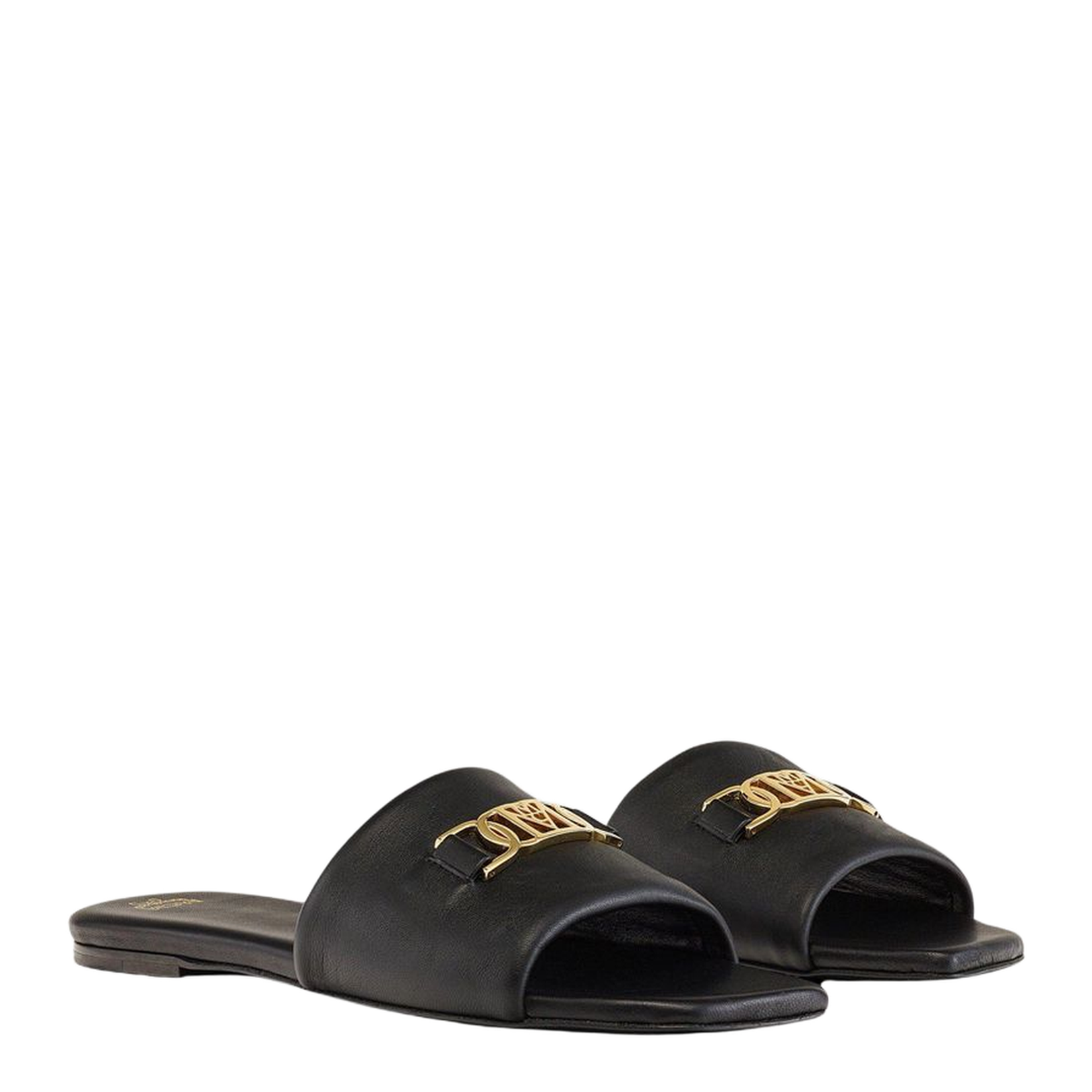 MCM Black Slide Sandals MCM Sandals Black – MAYFEYR main image 2