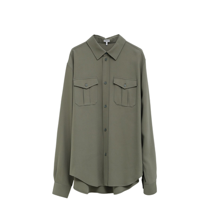 Shirt in Viscose Blend Green
