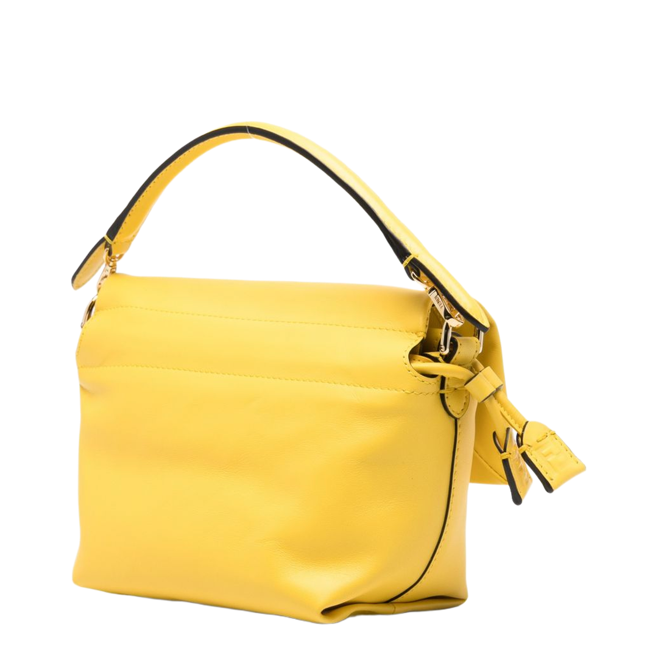 Mamma Baguette Small Lamb Leather Handbag - Giallo