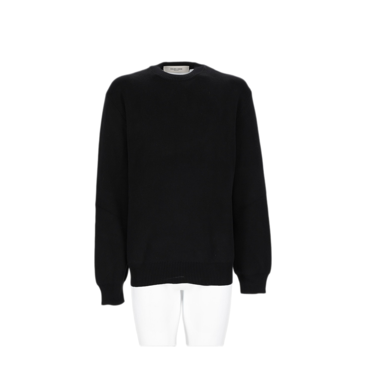 Black Ribbed Knit Sweater