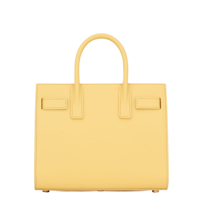Sac de Jour Nano Smooth Leather Top-Handle Bag - Soft Lemon