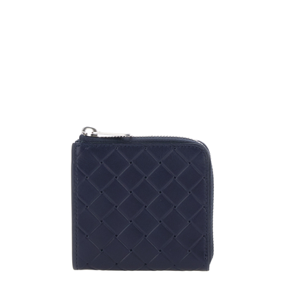 Intrecciato Stamp Square Zip Around Wallet