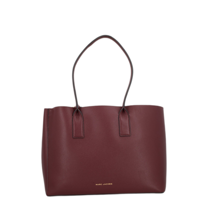 Pop J Marc Pebble Leather Tote - Dark Port