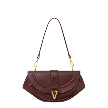 V Logo Enamel Engraved Handbag