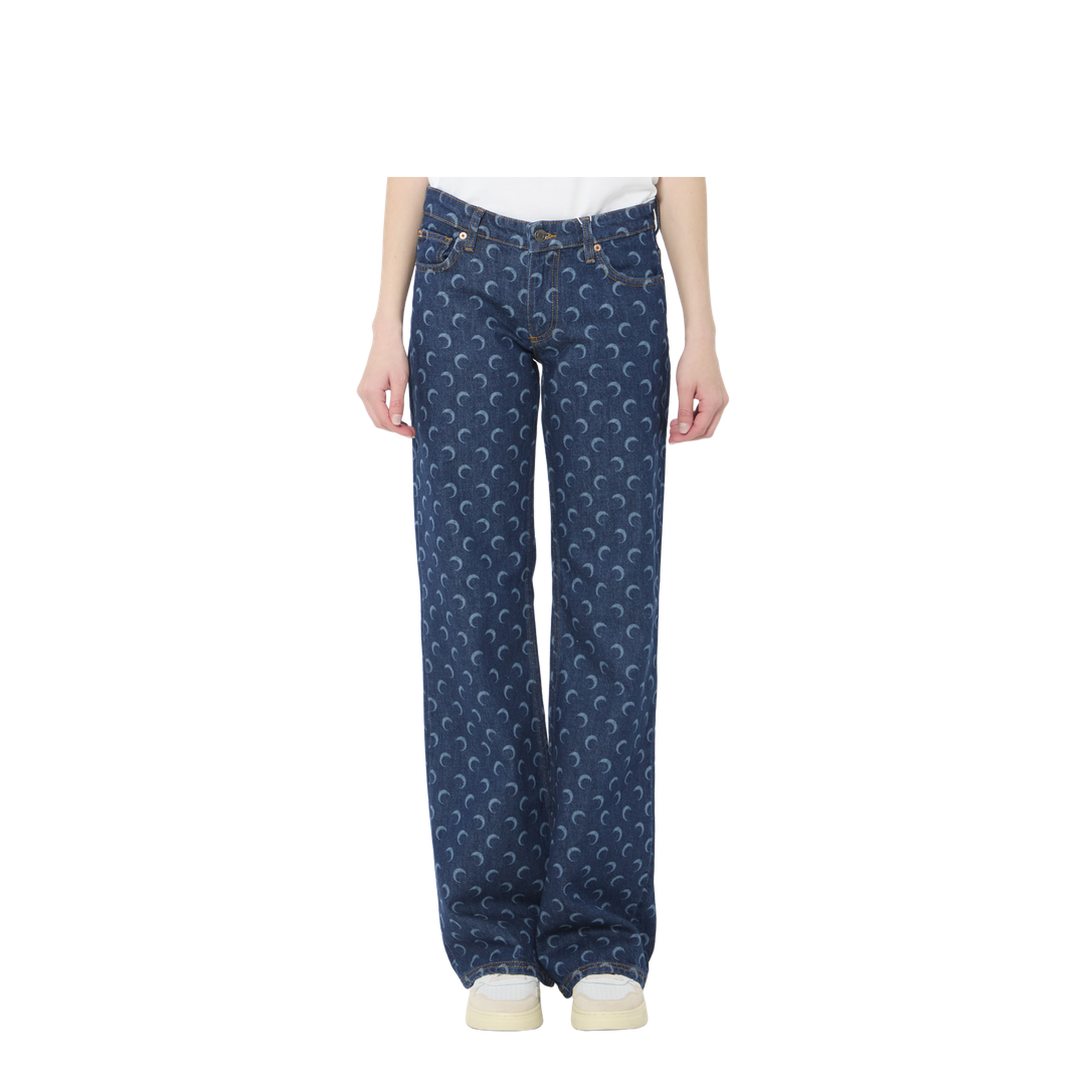 MAYFEYR - Marine Serre - Midnight Bootcut Jeans - WPA180ARDEN0002BL80