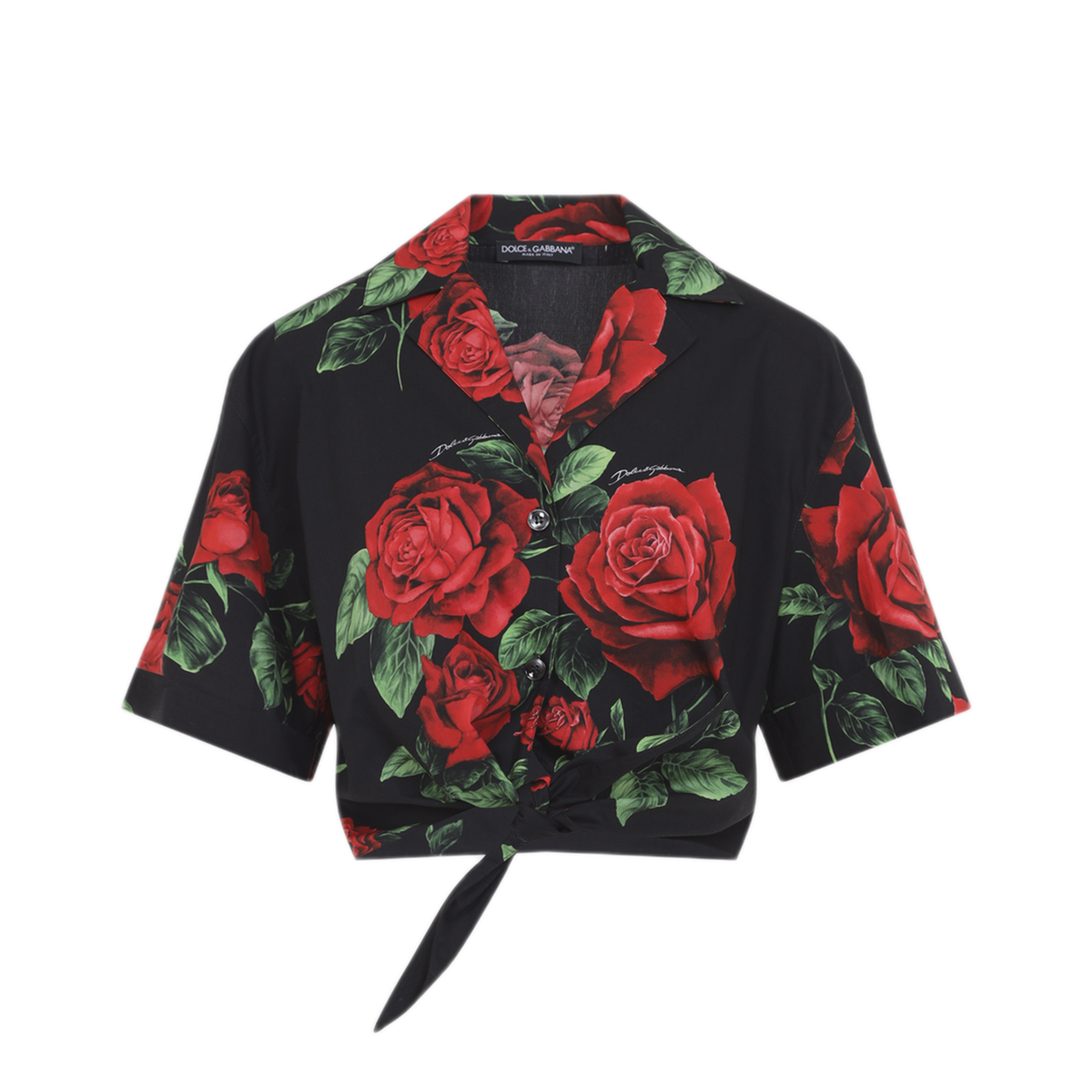 MAYFEYR - Dolce & Gabbana - Cropped Shirt St.Rose Rosse - F5T30THS5VLHN6EJ