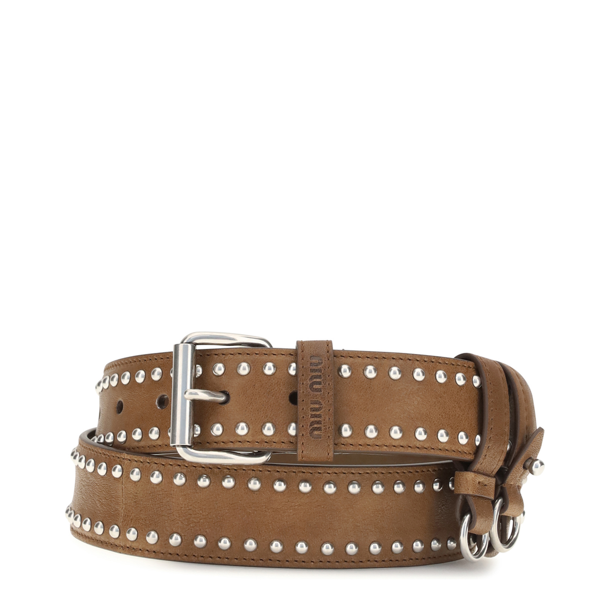 MAYFEYR - Miu Miu - Studded Suede Belt - 5CC7422ZT3F0316