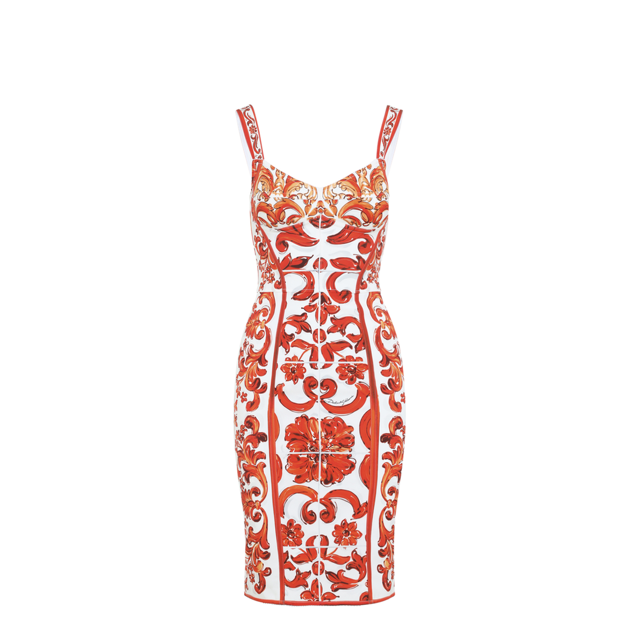 MAYFEYR - Dolce & Gabbana - Charmeuse Maiolica Midi Dress - F63G9TGDDRJ