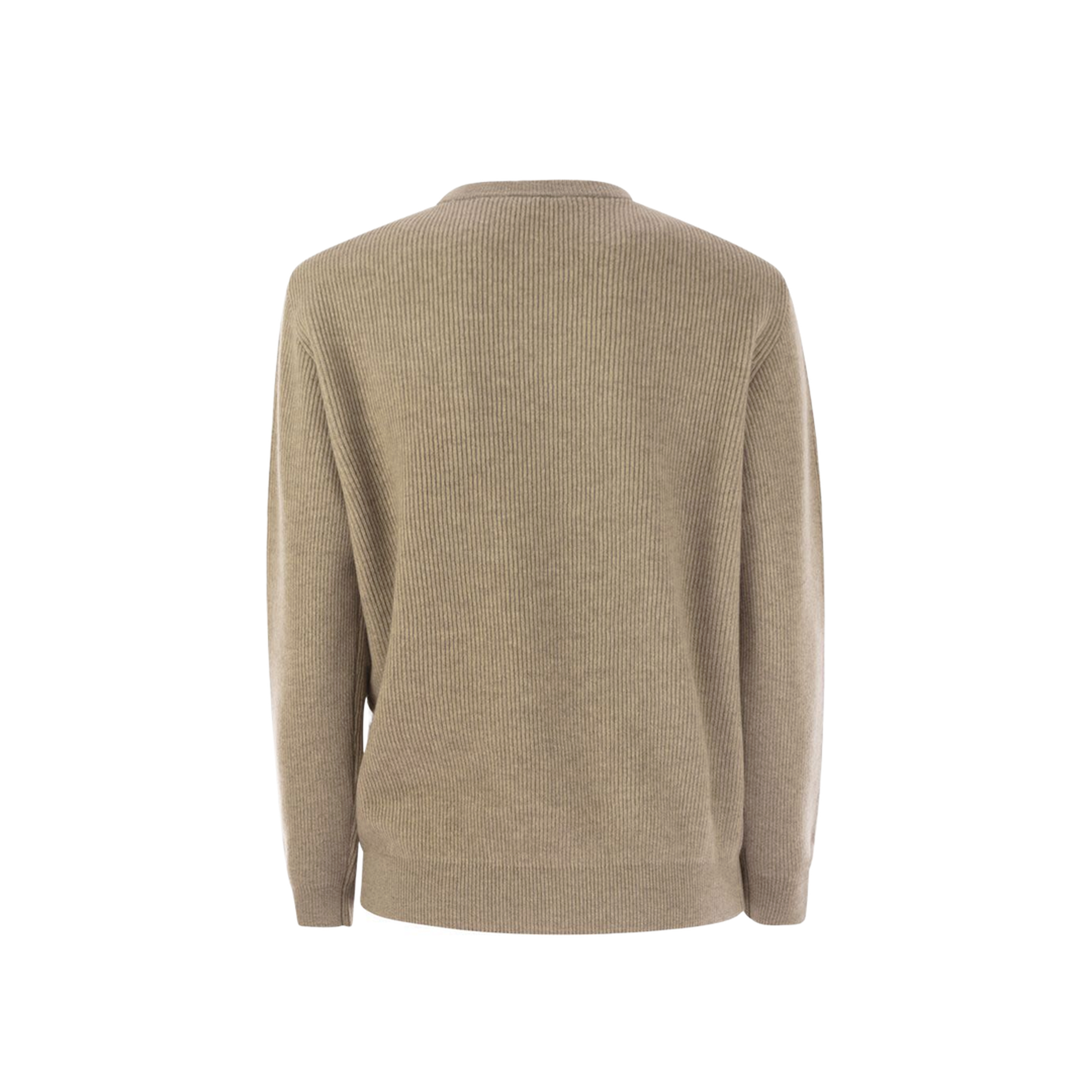 English Rib Cashmere Sweater with Monile