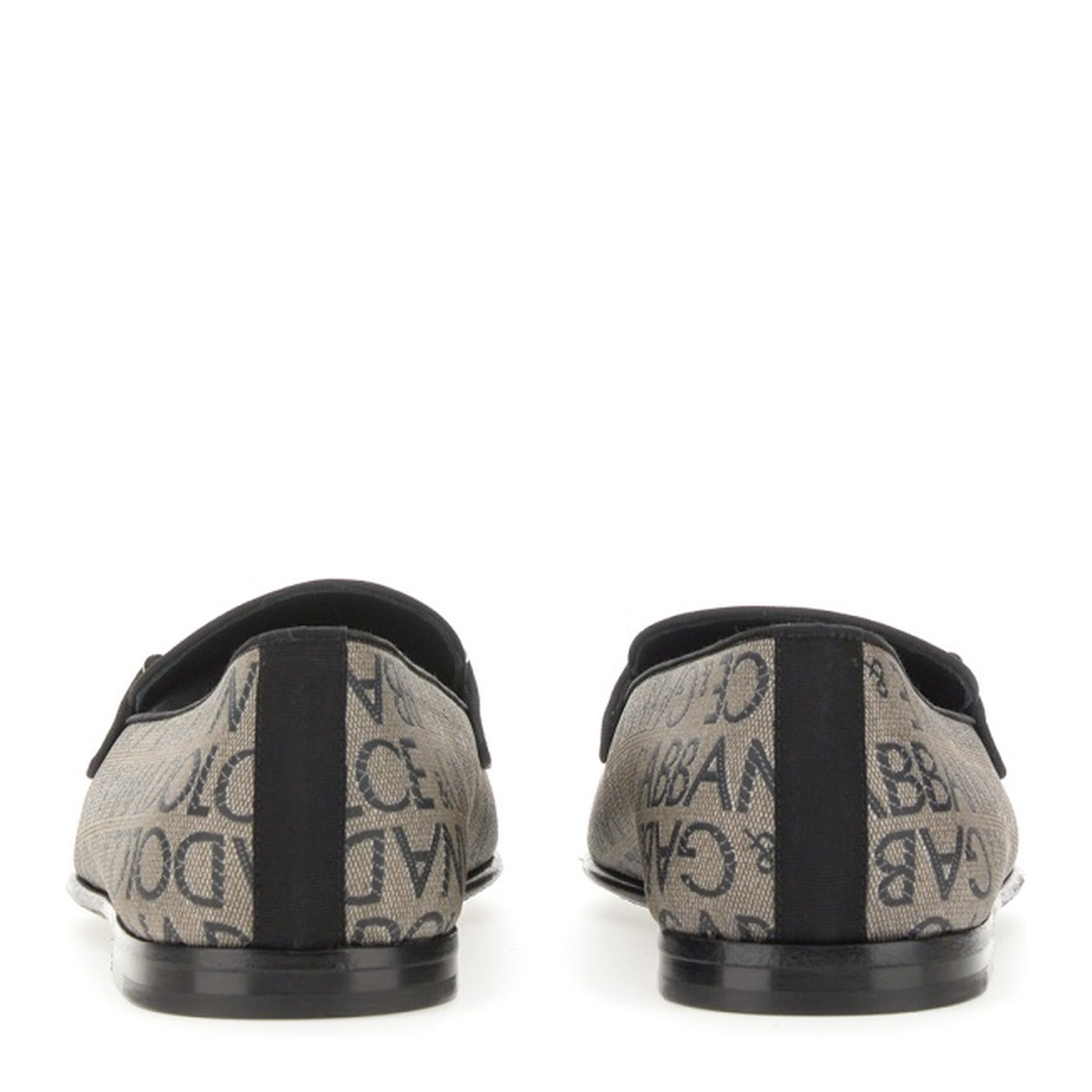 Loafers with all-over lettering logo print