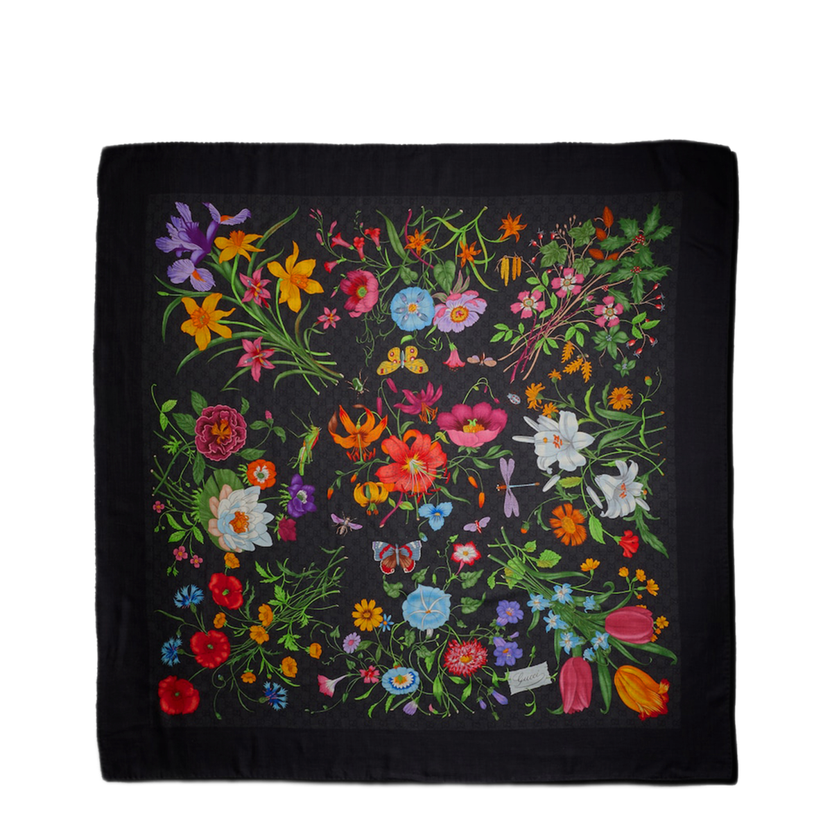 MAYFEYR - Gucci - Wool And Silk Scarf With Gg Print - 8737293GA381060