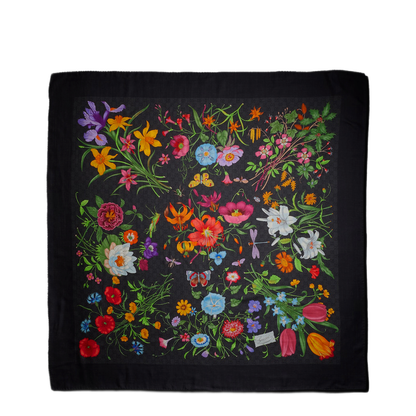 MAYFEYR - Gucci - Wool And Silk Scarf With Gg Print - 8737293GA381060
