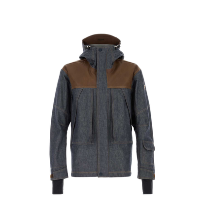 Dark Grey Langtang Hooded Denim Ski Jacket