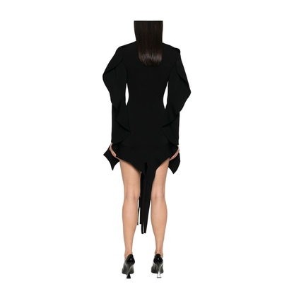 Asymmetric Mini Dress - Black