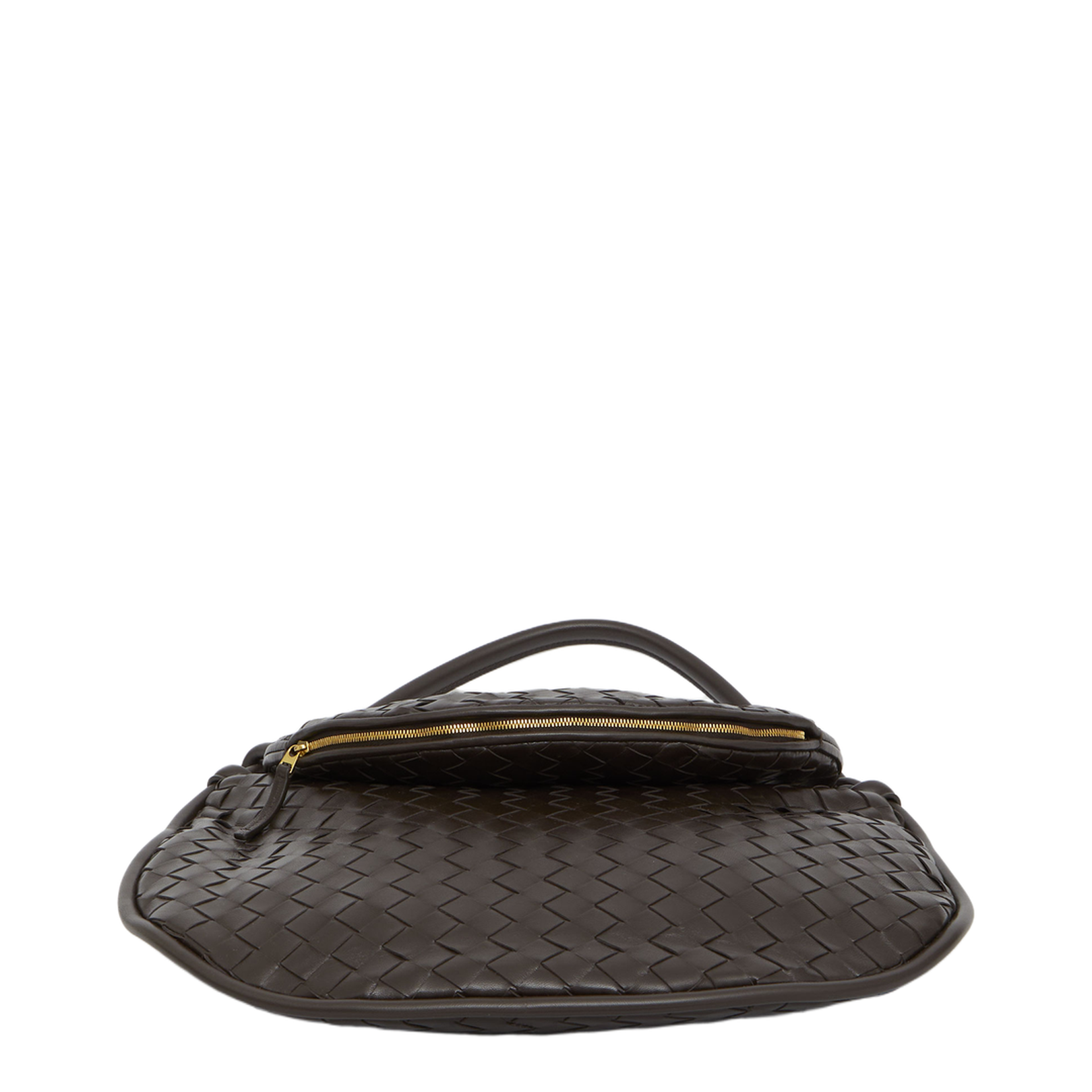 Intrecciato Large Leather Shoulder Bags - Brown