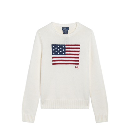 MAYFEYR - Polo Ralph Lauren - Cream Sweater With Flag Motif - 211896939002COCR