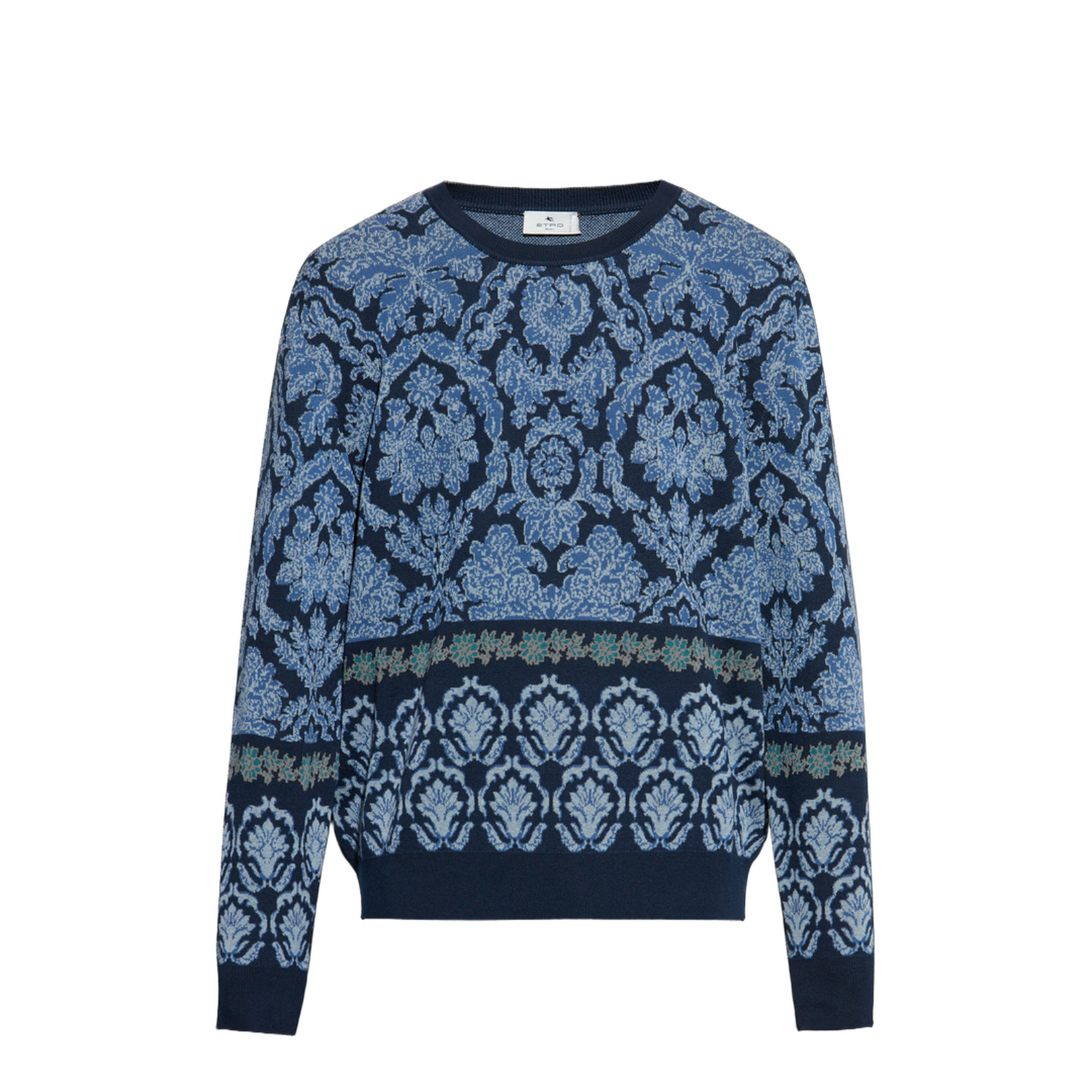 Cotton Sweater with Decorative Pattern