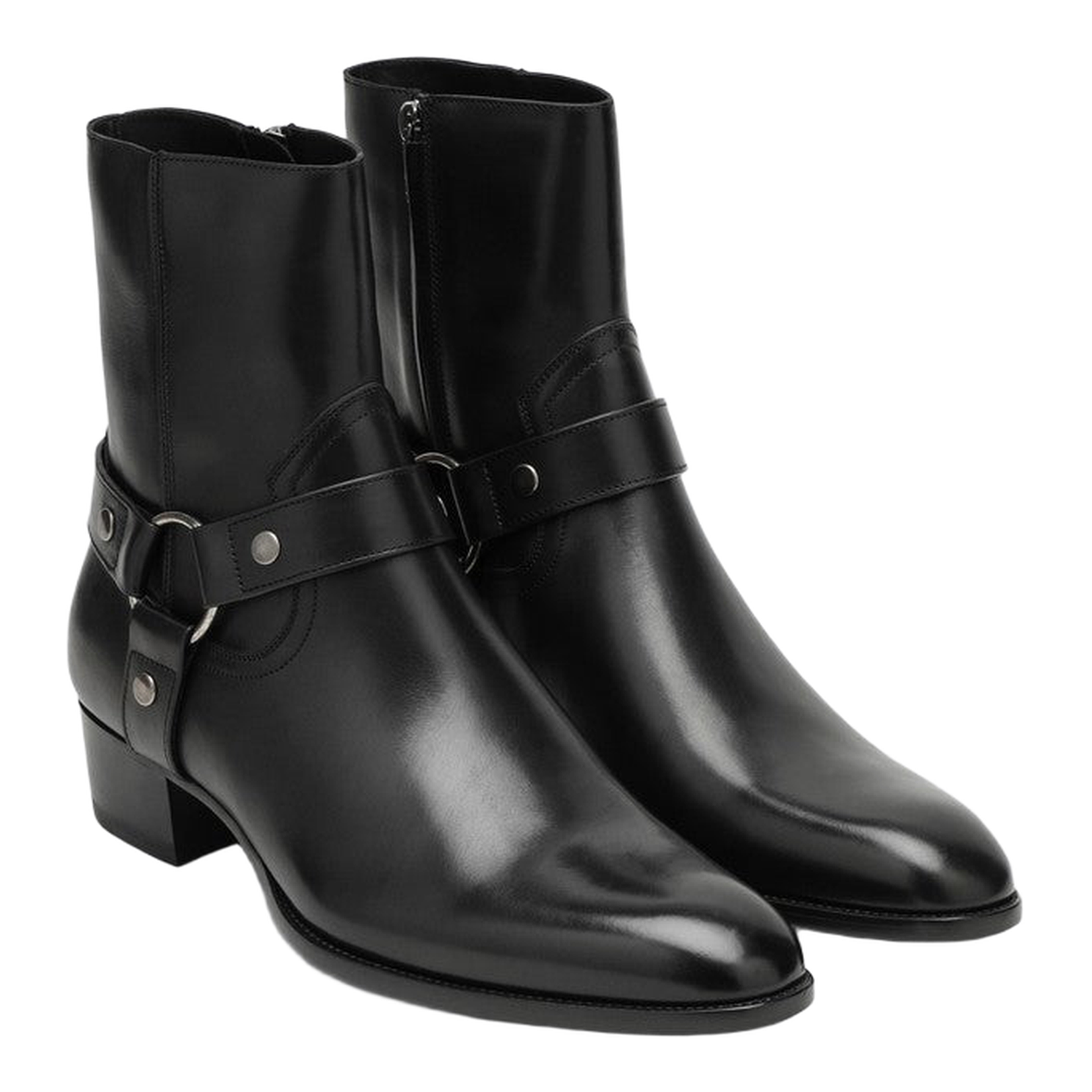 Black Leather Ankle Boot