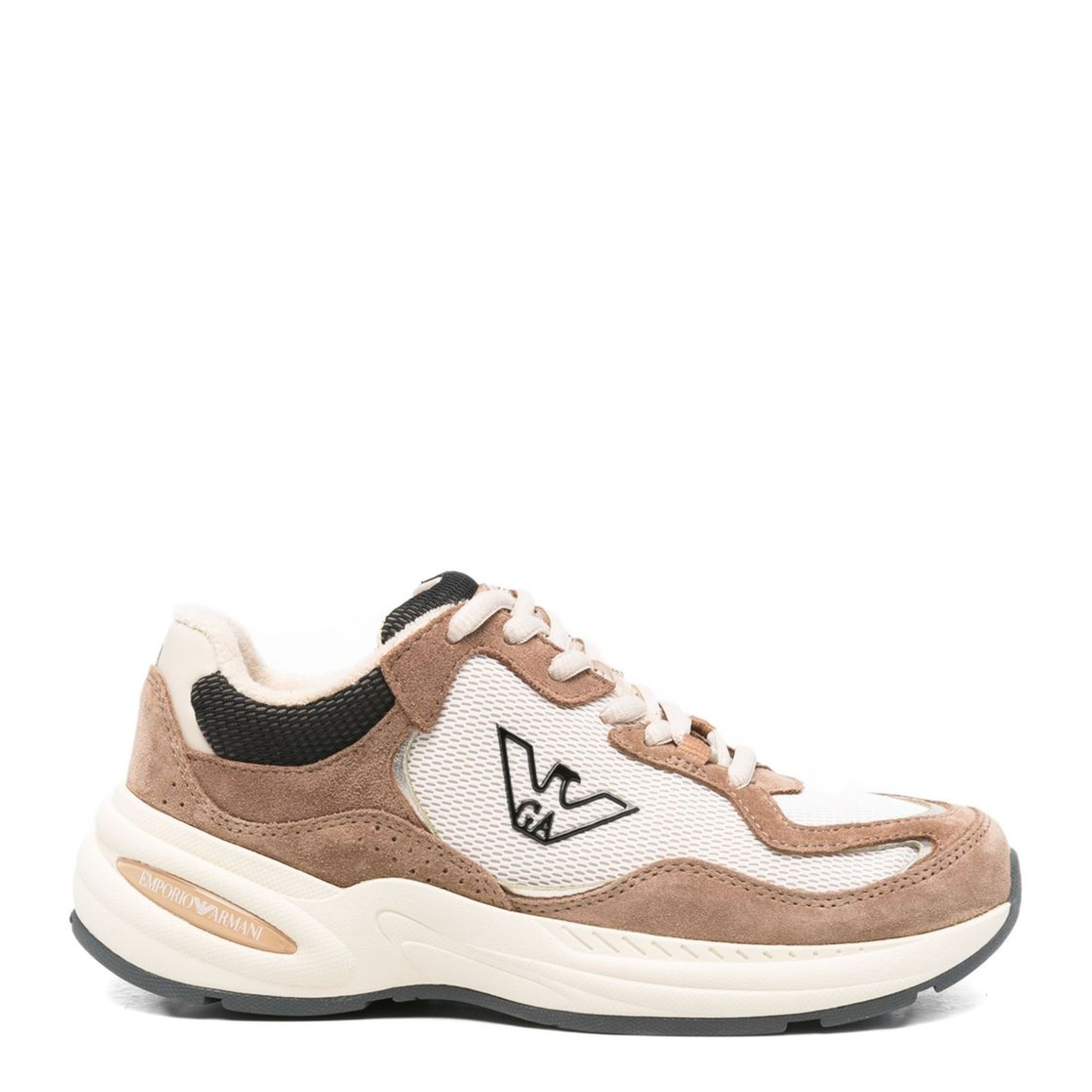 Mesh Sneakers with Suede Details