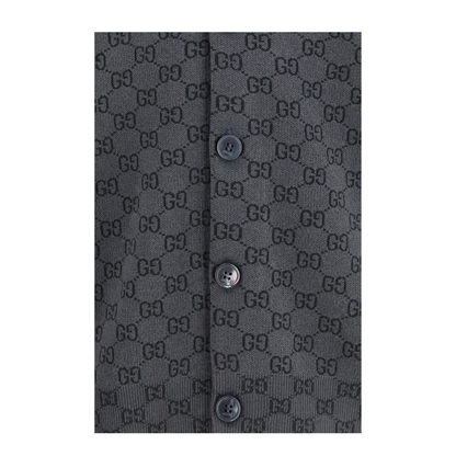 MAYFEYR - Gucci - Silk And Wool Gg Print Cardigan - A0027KXKFMB1044