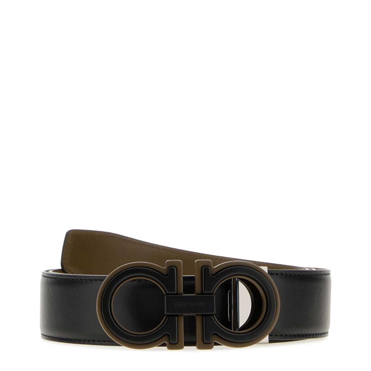 MAYFEYR - Ferragamo - Black Leather Reversible Belt - 67A254797486NEROSOYSEED