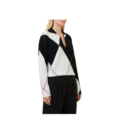 MAYFEYR - Max Mara - Sala Soft Sweater In Argyle Wool Yarn - 262136623260012030F010