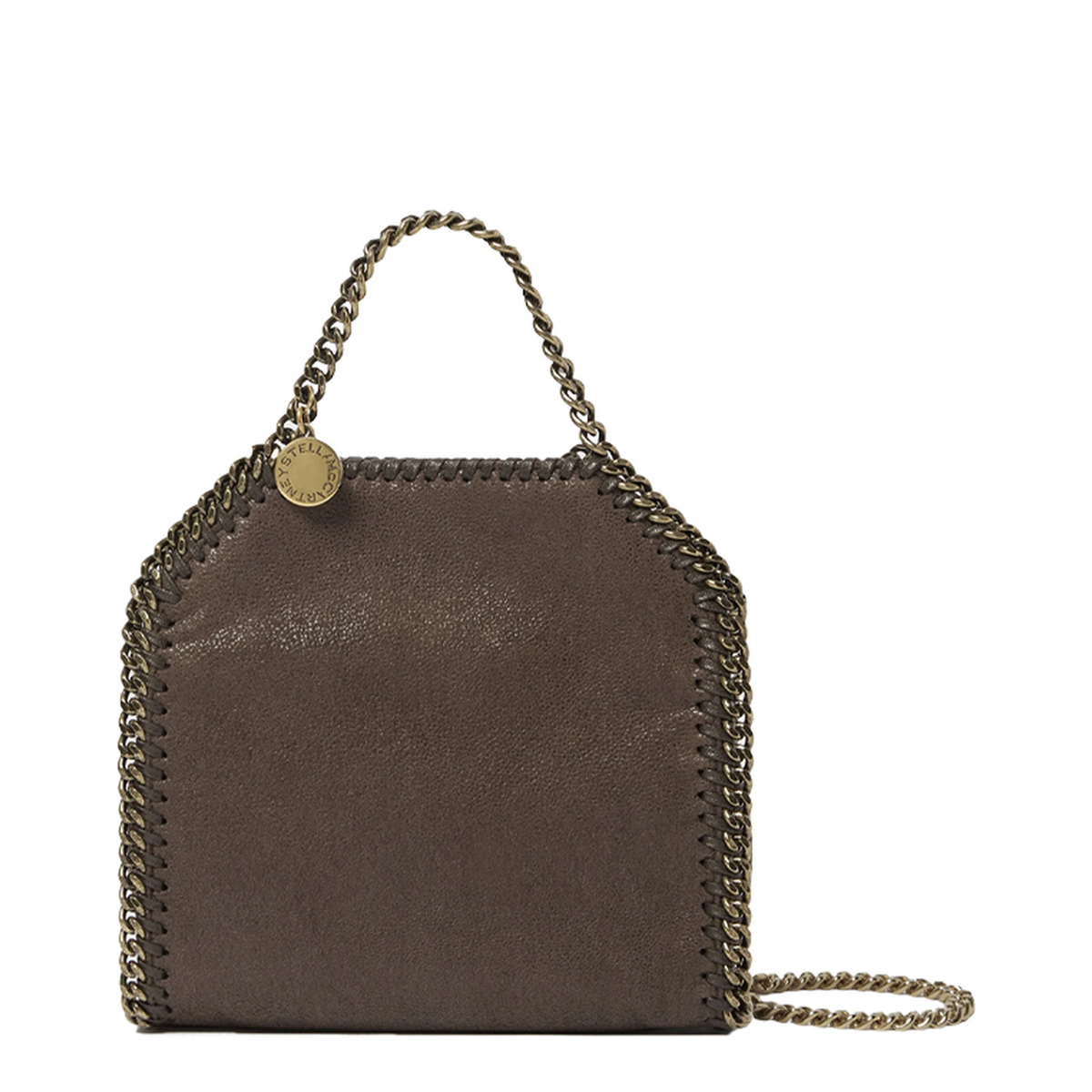 Falabella Tiny Matte Shaggy Deer Vegan Leather Tote Bag - Brown