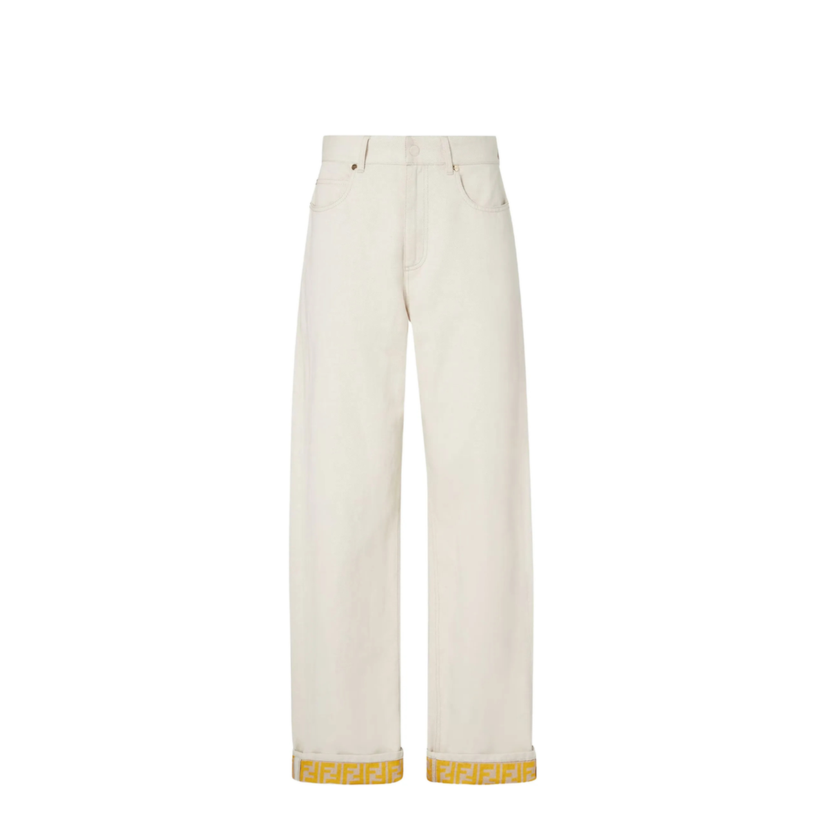 Beige Denim Trousers