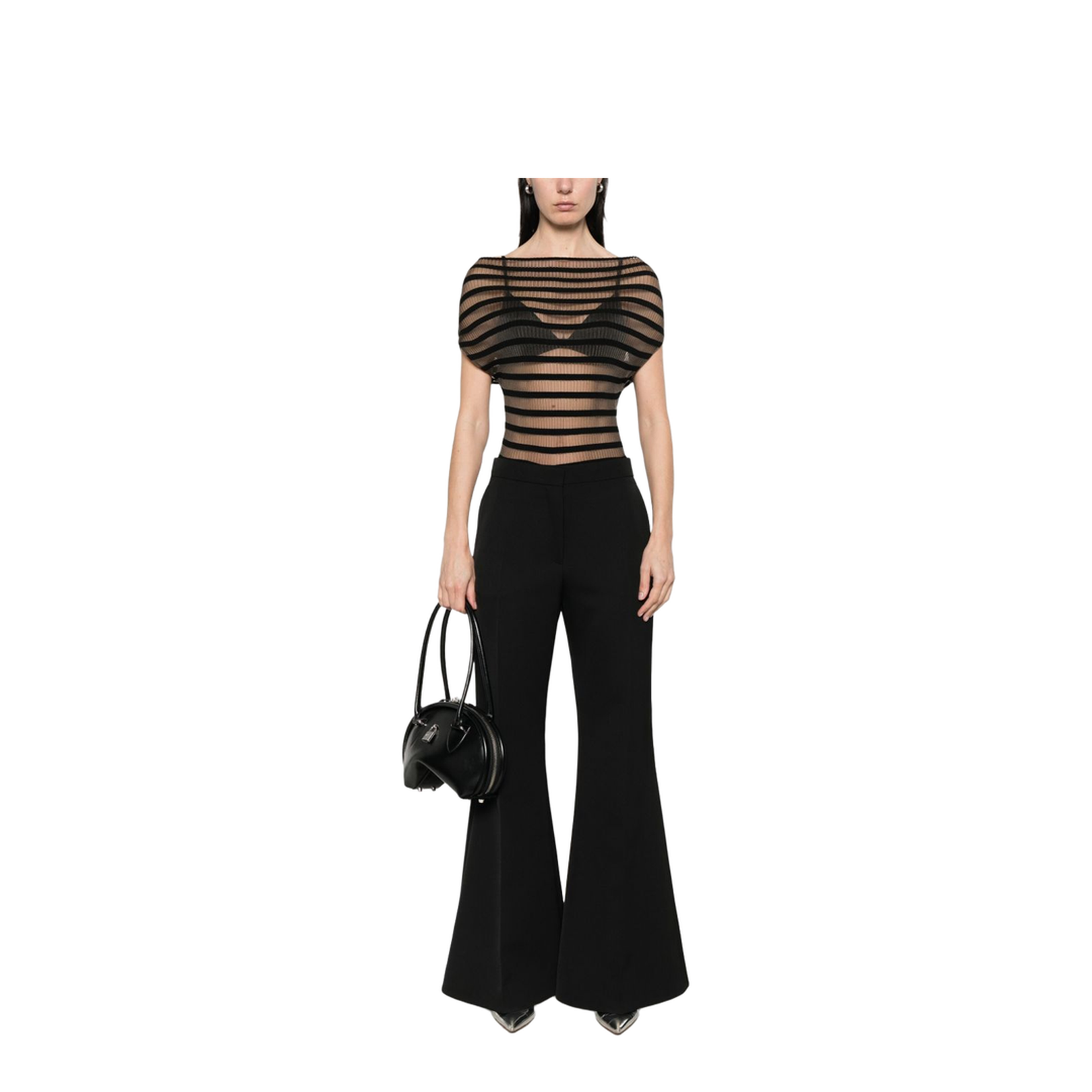 Wool Flared Trousers