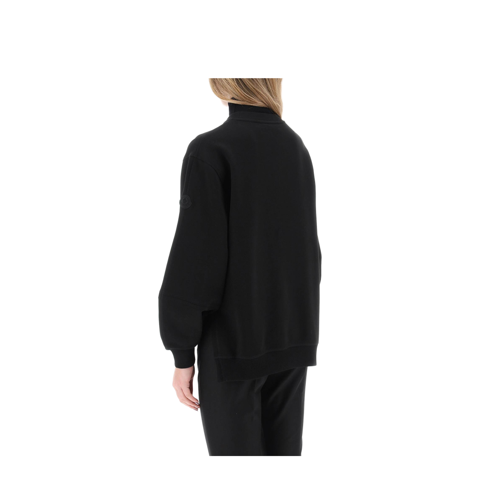 Black Cotton Oversize Sweatshirt