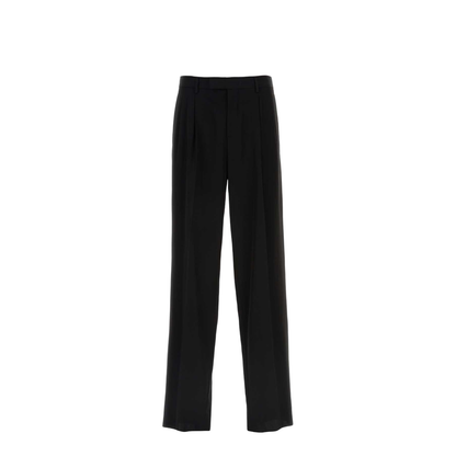 Black Viscose Blend Trousers