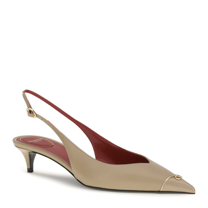 MAYFEYR - Valentino - Vlogo Signature Kitten Heel Slingback Pumps - 9W2S0QB8YEA954
