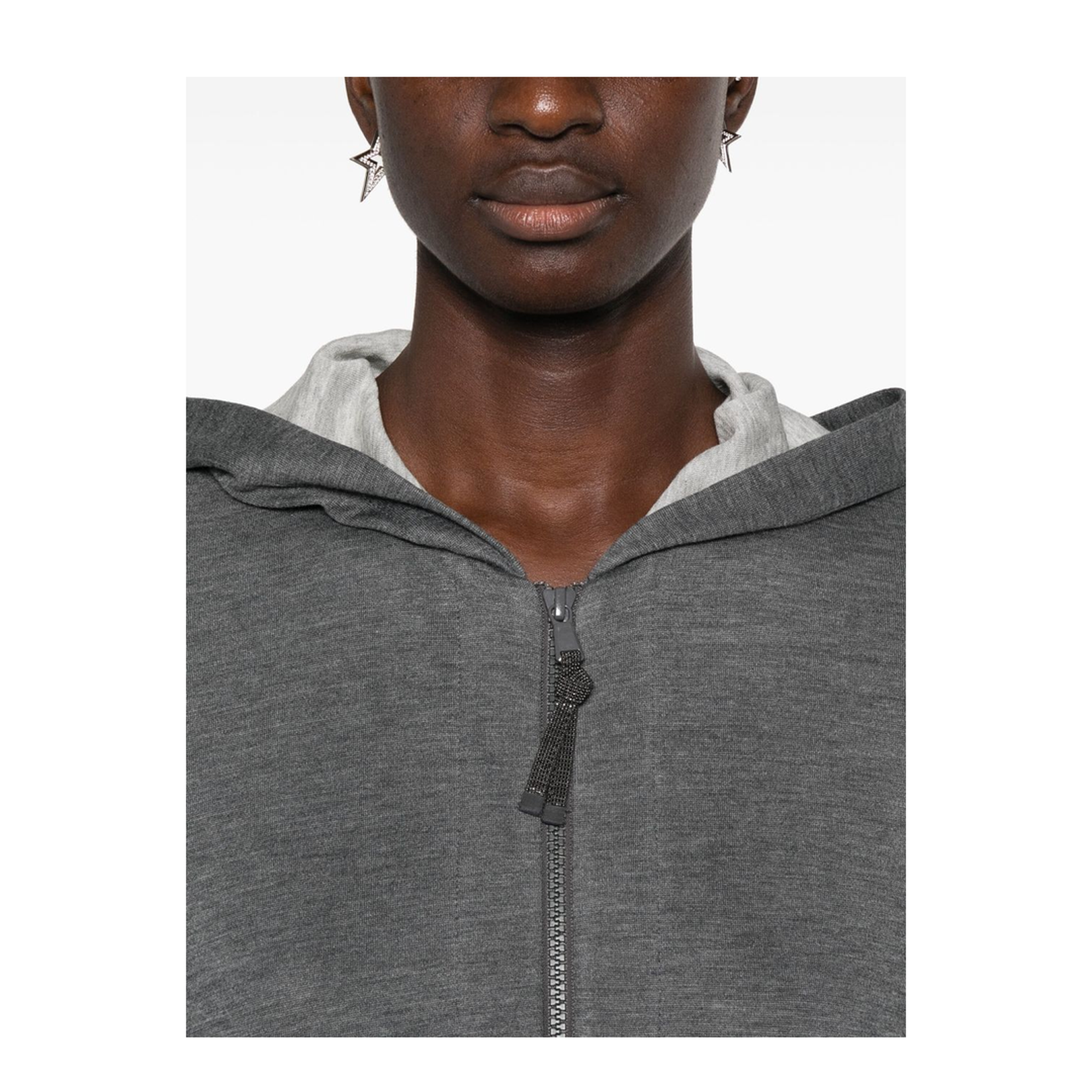 Cotton and Silk Blend Hoodie