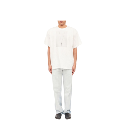 White T-shirt with key print