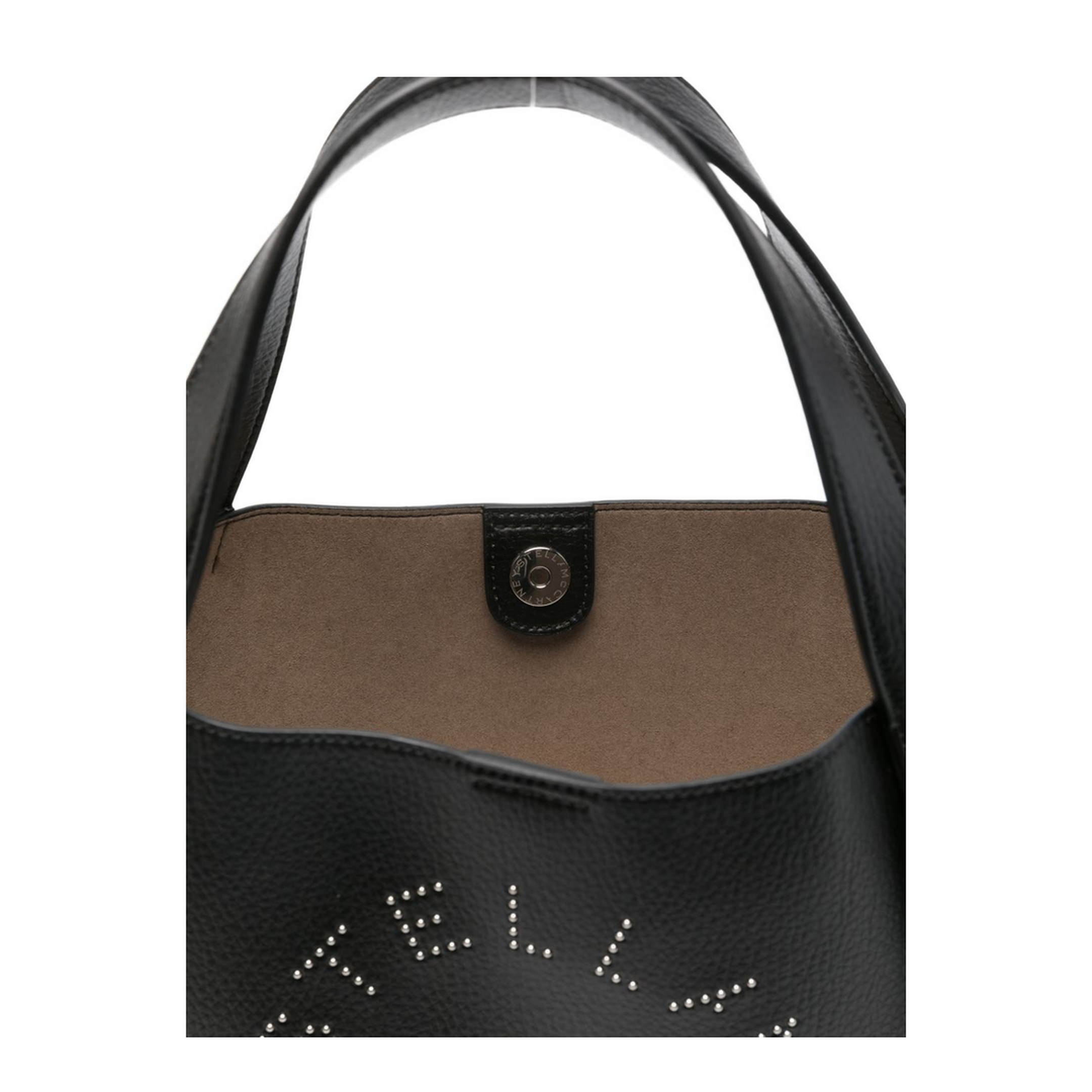 Logo Large Studded Tote Bag - Black