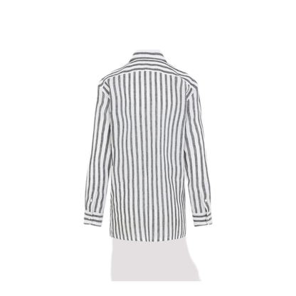 MAYFEYR - RALPH LAUREN COLLECTION - Capri Black And White Linen Shirt - 290975285005BLACK