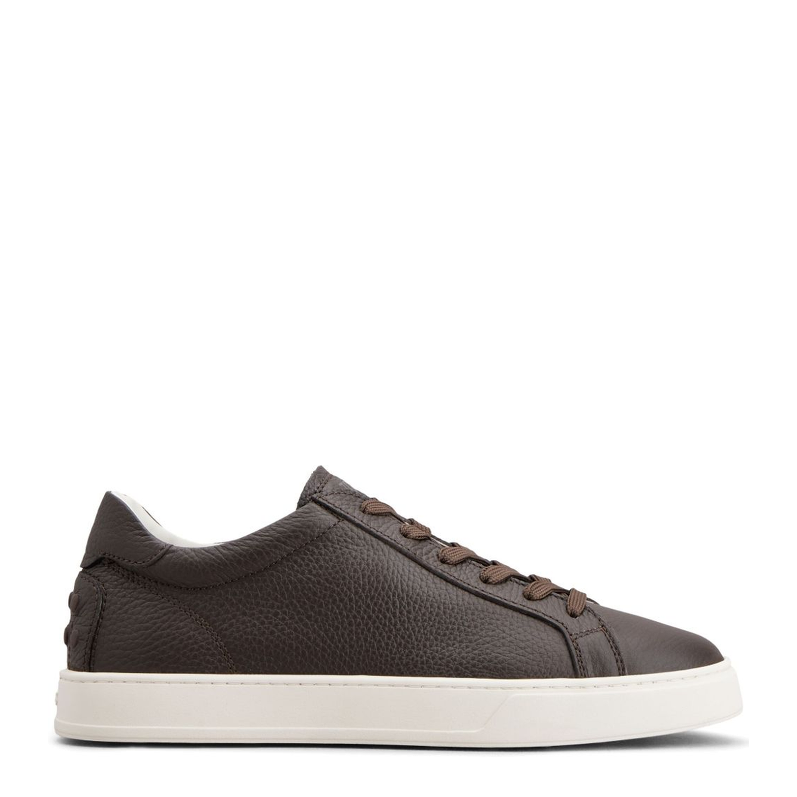Brown Calf Leather Grained Texture Lace-Up Shoes