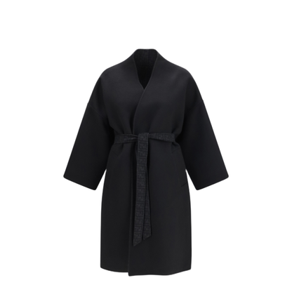 Black Wool Blend Coat