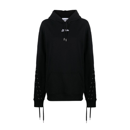 Logo Cotton Hoodie - Black