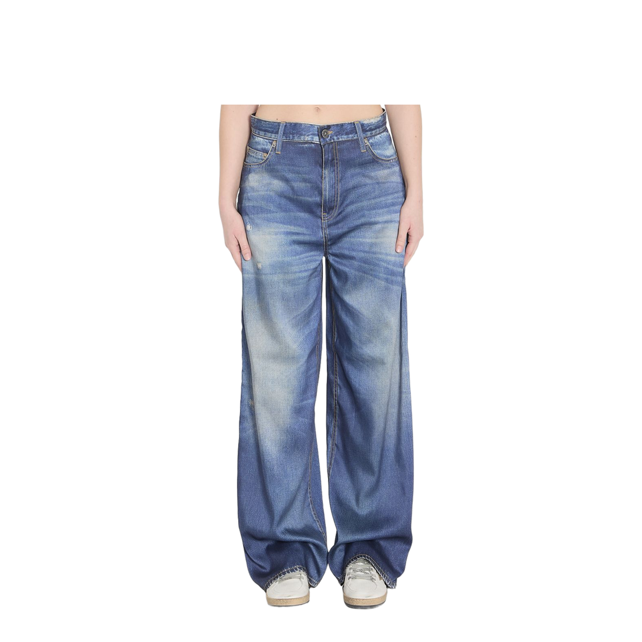 Printed Pants Jeans Effect