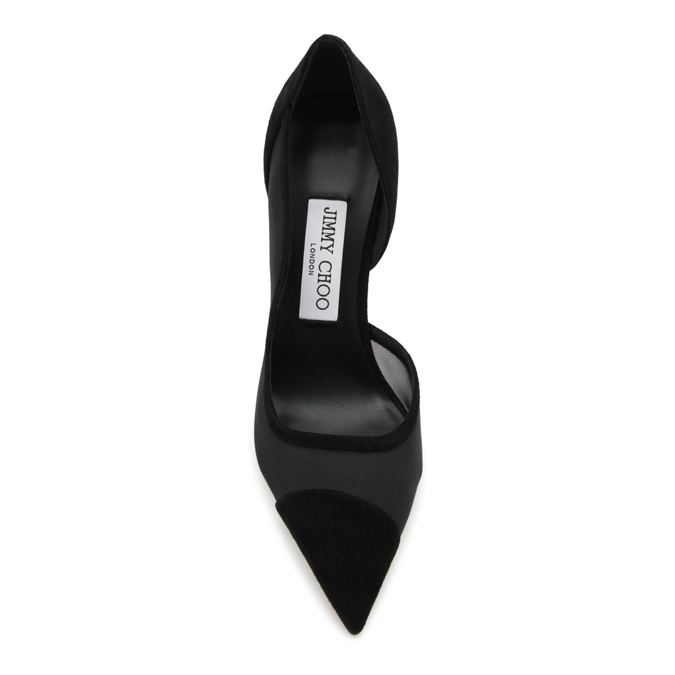 Brigitte 100 Pumps in Black Suede and Mesh