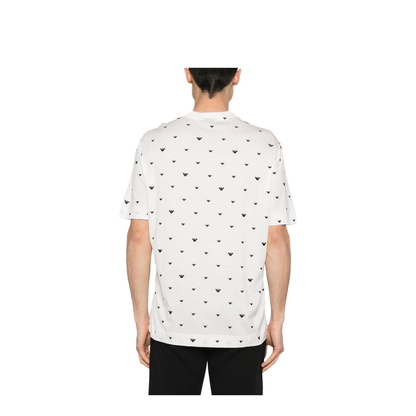 Lyocell-blend Jersey T-Shirt with All-Over Micro Eagle