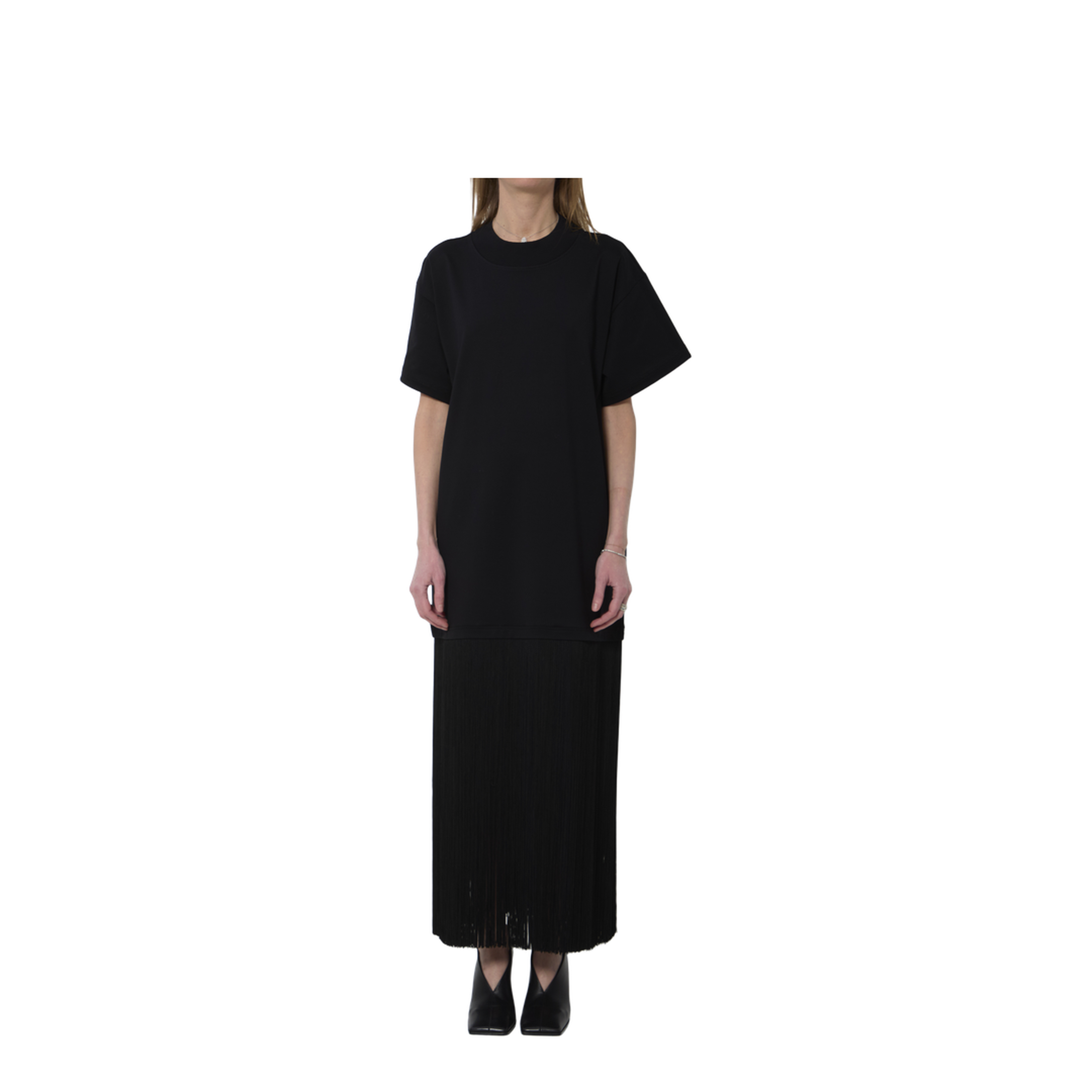 MAYFEYR - Alaia - Maxi Dress With Fringes - AA9I0029J103C999
