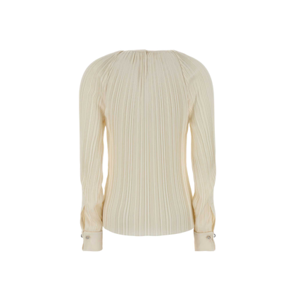 MAYFEYR - Lanvin - Cream Satin Blouse - RWTO00066413A26010